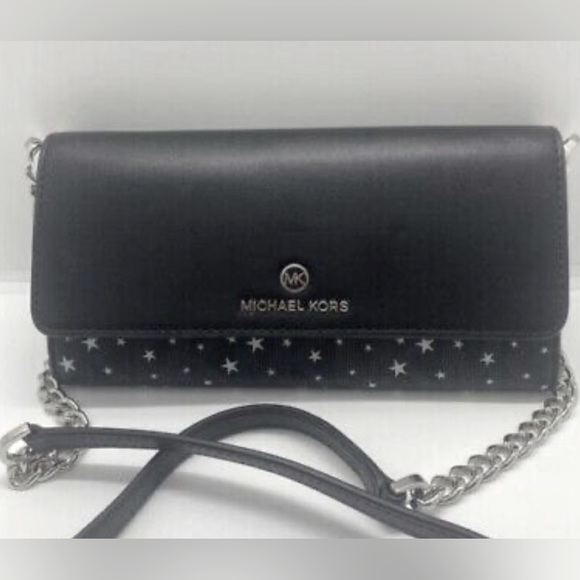 Michael Kors Handbags - OFFER UP! Michael Kors Black With Stars Wallet Crossbody  BRAND NEW WITH TAGS